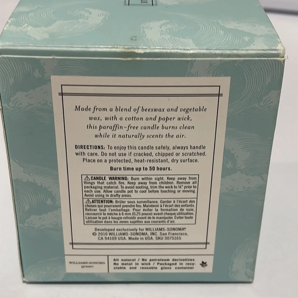 Williams Sonoma Essential Oils FLEUR DE SEL Candle